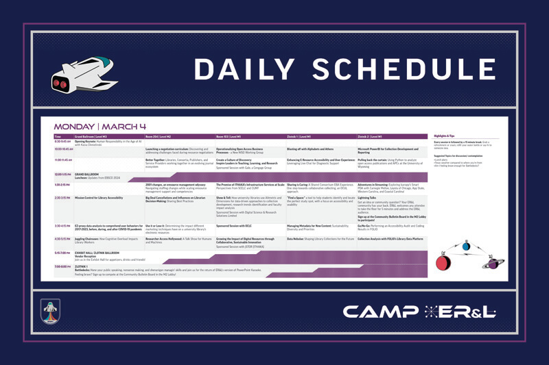 Camp ERL Daily Schedule Poster Design